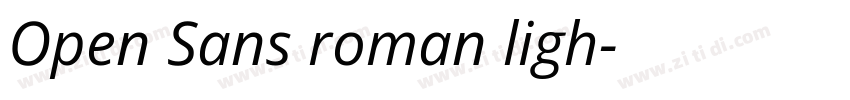 Open Sans roman ligh字体转换